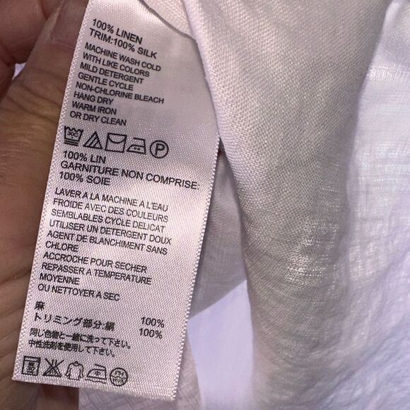 Tommy Bahama Linen silk 3/4 sleeve dress/swimsuit cover sz M - Picture 9 of 10